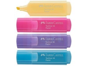 Marca Texto 4 Cores Pastel TEXTLINER 46 - Faber-Castell