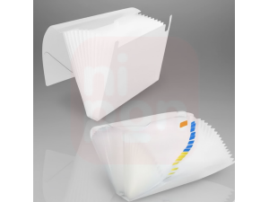 Pasta Sanfonada A4 12 Divisórias Dellofine Cristal - Dello